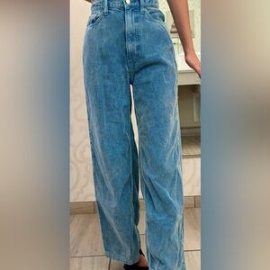 Urban Outfitters High & Wide Leg striped corduroy jeans, Size 27